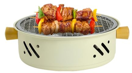 Petit gril de table | Petit barbecue portable au charbon de bois, sans fumée, antiadhésif, appareils ménagers, barbecue de camping pour la maison et la table
