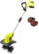 Cordless Garden Tiller Rotavator, Powerful Soil Cultivator, 20cm Working Width, 15cm Working Depth with 20V Battery and Charger, Electric Hand Scarifiers for Lawn, Vegetable Plots