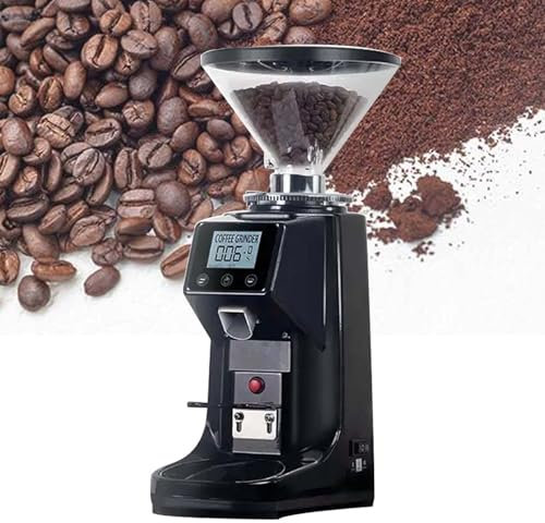 Molinillo De Café EléCtrico De Muelas, Molinillo De Café Para Uso DoméStico, Panel De Control Led, Soporte De Embudo Desmontable, 19 Configuraciones De Molido, AutomáTico Cafeteras,Black-200G
