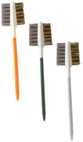 SOIMISS 3 Pcs Double-Ended Kitchen Cleaning Brush Set for Gas Stove Stovetop Cleaner Stainless Steel Wire Bristles for Deep Cleaning Cooktops and Kitchen Grills