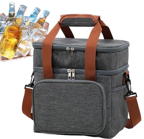 Isolerad Kylväska - Mjuk Picknickväska Isolerad Tote - Tät Matförvaring Kall Lunchlåda För Alla Picknick Vandring Fiske
