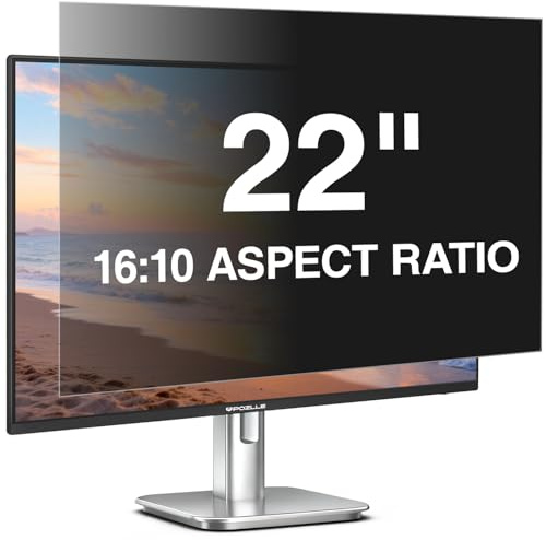 Pozlle 10 Pack 22 Inch Computer Privacy Screen for 22 16:10 Aspect Ratio Widescreen Monitor,Eye Protections Anti Glare Blue Light Blocking Film, Anti Spy Screen Protector PC Monitor Privacy Filters