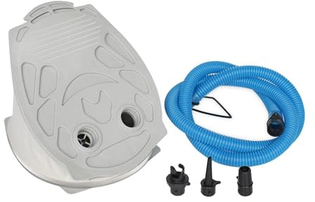 mophrati Kompakte Hochdruck Fußpumpe mit Balg für Schlauchboote und Ballons, Adapter, Balg Fußpumpe, tragbare Luftpumpe für Schlauchboote und Luftmatratzen