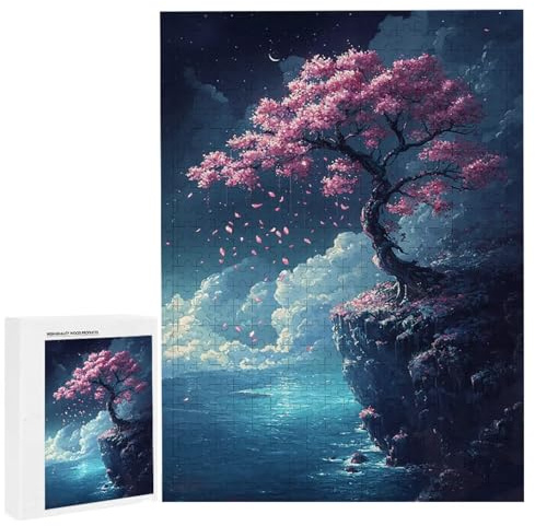 Puzzle 1500 Teile Erwachsene Kirschbaum, Impossible Klassische Jigsaw Puzzles 87 x 57cm, Geschicklichkeitsspiel für die ganze Familie, Puzzle farbenfrohes Legespiel Home Dekoration Geschenk k-954