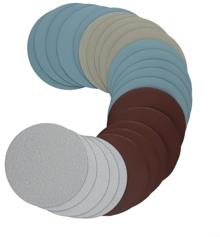 Discos de lijado de carburo de silicio de 125 mm para uso en seco y húmedo, paquete de 25 unidades con papel abrasivo fino de grano 1000/2000/3000/4000/5000 para madera, metal, piedra, pulido