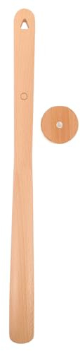 TINEASUR Magnetiskt Skohorn i Bokträ med Magnetisk Väggmontering Ergonomiskt för Äldre och Gravida Bekvämt Skohjälpmedel för Hem och Lätt och Anpassningsbart för