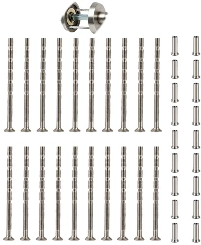 20 piezas de tornillos de conexión, tornillos de tirador de puerta, tornillos de rotura con rosca M4 y casquillos de tornillo, adecuados para la fijación de tiradores de puerta, como accesorio de