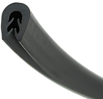SMI-Kantenschutz KS-TPE1-2S für 1,0-2,5mm TPE Schwarz selbstklemmend ohne Kleber rostfrei ohne Metalleinlage- Kantenschutzprofil, Kederprofil, Kantenprofil für Autotüren, Bleche (5 m)