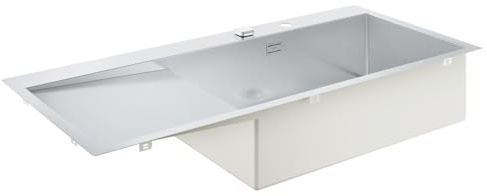 GROHE K1000 | Küchenspülen - Edelstahlspüle mit Abtropffläche, Modell: K1000 80-S 116/52 1.0 lh | edelstahl | 31581SD1