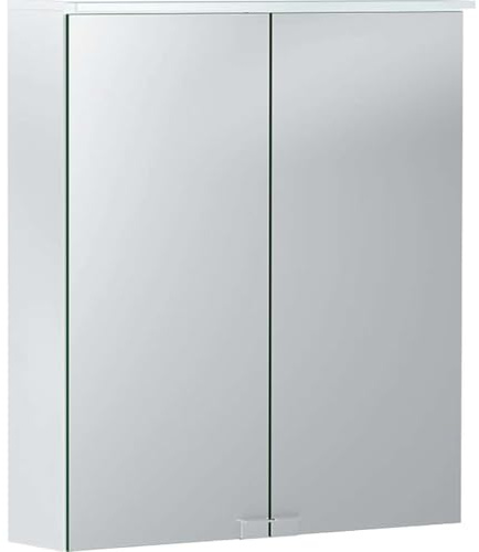 Geberit Option Basic Spiegelschrank mit Beleuchtung, Zwei Türen, Breite 60cm, 500273001-500.273.00.1