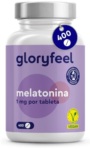 Melatonina per Dormire, 400 Compresse, 1 mg per Compressa | Scorta +1 Anno, Melatonina Forte Pura, Testato in Laboratorio, Vegan
