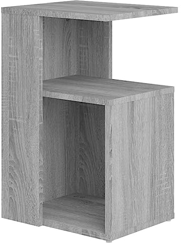 vidaXL Mesa Auxiliar Madera contrachapada Gris Sonoma 36x30x56 cm