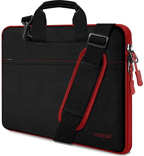 Hseok laptop fodral 13-13,5 tums vattentät korsväska med handtag, avtagbar axelrem kompatibel för 13 MacBook Air/Pro, XPS 13, Surface Book 13,5 och mest populära 13-14 tum bärbara datorer,B02K02