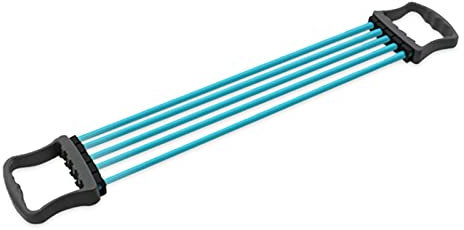 Brustabzieher Yoga Fitness Widerstand 5 Latex Tube Spring Übung Chest Expander Seil Sport Workout Muscle Trainning Gummi Elastische Bänder (Color : Blue)