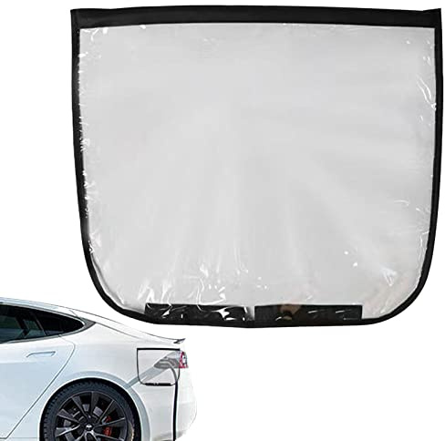 Facynde EV-Ladesteckerabdeckung - wasserdichte EV-Ladeanschlussabdeckungen mit Magnetadsorption - Allwetterschutz, magnetische Haftung, UV-Schutz, transparente Abdeckung passend für EV-Ladegerät