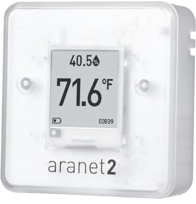SAF Aranet2 Home: Intelligenter tragbarer Temperatur- und Feuchtigkeitsmonitor, Hygrometer mit langer Akkulaufzeit, App zur Datenverfolgung in Wohnungen, Büros, Kindergärten, Kunsterhaltung