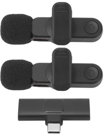 Micrófonos Inalámbricos De Solapa Lavalier, Distancia De Transmisión De 15m A 25m, 2,4 GHz, Sistema Con Micrófono Inalámbrico De Reducción De Ruido, 2 Uds.