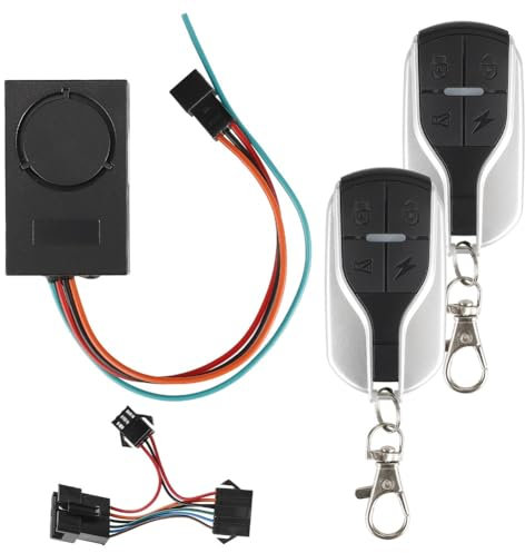 XIBANY motorized scooter 36-72V Ebike Anti-theft Alarm With Two Switch For Electric Scooter Remote Control Alarm System E-scooter Accessories motorized scooter (Color : A)