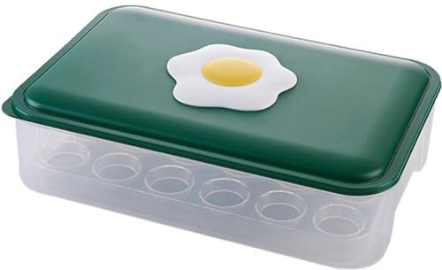 Muteitt 24 Grid Egg Storage Container Box Space-saving Egg Storage Rack Egg Box Egg Tray Holder Egg Basket Organiser for Home