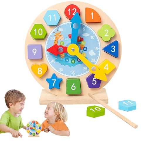 Sghtil Lernuhr für Kinder, mit Zeitanzeige, Lernuhr für Kleinkinder, sichere Lernuhr, Kinderzimmeruhr, pädagogisches Spielzeug für Geburtstag, Neujahr, Weihnachten