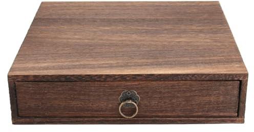 HOLIDYOYO Multi-Schubladen-Tee-Box Aus Massivholz Pu'Er Tee Aufbewahrungsbox Mit Schubladenform Vintage Schublade Für Kuchen Küche Und Haushalt 9.84 X 9.45 X 2.17In
