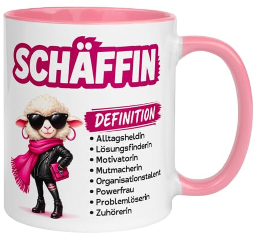 Chefin Tasse Geschenk Büro | SCHÄFFIN - Definition | Lustige Kaffeetasse | Boss weibliche Vorgesetzte | Wertschätzung Chefinnen | Abschied Geburtstag Weihnachten Beförderung Kündigung Mutterschutz