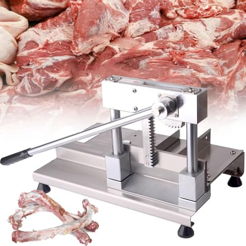 Commercial Manual Meat Slicer and Bone Cutter for Chicken, Beef, Mutton, and Vegetables, Efficient Food Slicing Machine for Professional Kitchens