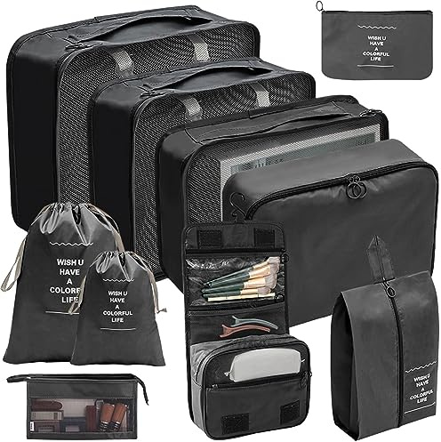 Oxxggkao Cubi di imballaggio per valigie 10 pezzi organizer bagagli borse per imballaggio da viaggio borse di stoccaggio cubo valigie cubo di stoccaggio