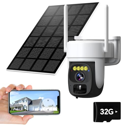 NyteElf Solar Security Camera Outdoor, Wireless 4G Camera No SIM Card, 2K Color Night Vision