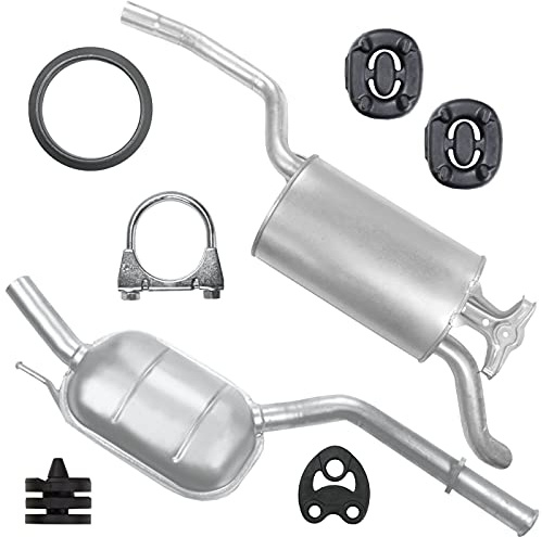 FERROZ Auspuff für Mercedes 200 200D 230 250 W124 1984-1995 | Mitteltopf und Endtopf, Motoren: 2.0D -2.0 i -2.3 -2.5 D | Limousine