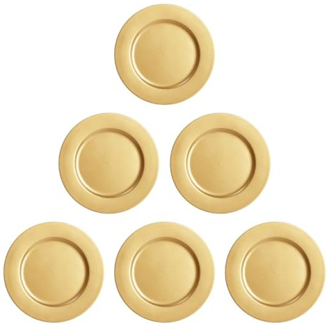 Glac Store Sottopiatto Elegante, Diametro 33 cm, Altezza 1,4 cm, Disponibile in Oro o Rosso Lucido, per Matrimoni e Feste Natalizie (6, Oro)