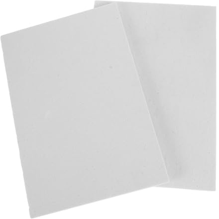 2 Piezas Panel Blanco de Fibra Cerámica para Estufa y Calefacción | Placas de Aislamiento Termico, Absorción Acústica, Instalación Rápida, Estabilidad a Alta Temperatura