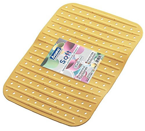 Bama Rettangolare Morbido Tappetino per lavello, Giallo