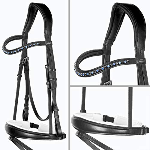 Heinick-Reitsport edle Soft Trense Performance Weiß ~ Genf ~ konisches RH Größe Warmblut/Full