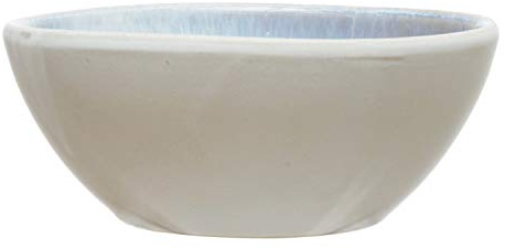 Creative Co-Op Stoneware, Reactive Glaze, Blue (Each One Will Vary) Bowl