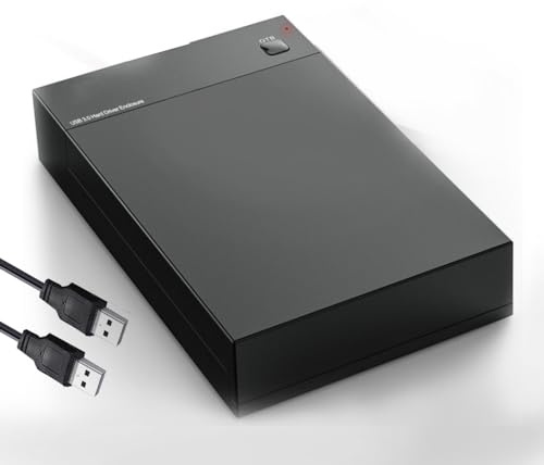 External Hard Drive Enclosure, VSVABEFV 3.5 2.5 Inch SATA HDD USB 3.0 Portable Hard Drive Docking Station with 12V Power Adapter, Support UASP and 8TB Drives