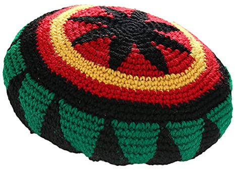 ZffXH Rasta mössa hatt, 1 st ull stickad flerfärgad randig slinky visir slouchy baggie keps rastafarian överdimensionerad skalle hatt, färgrik, L