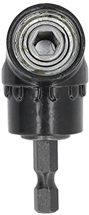 Oumefar Right Angle Drill Adapter, Right Angle Drill Attachment 90 Degree Drill Adaptor Right Angle Drill Adapter Angled Bit Holder Attachment 1/4in Hex Shank