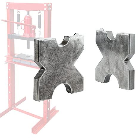 OneChoi Arbor Press Plate, 20 Ton Shop Metal Press Plates Made From AR400F Material with Yield Strength of Over 140,000 PSI, H Frame Hydraulic Shop Press Plate 4 Notch 1X 7X 7 (1 Pair)