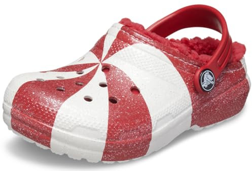Crocs Unisex-Erwachsene Classic Holiday Lined Clogs, Weiß/Rot, 38/39 EU