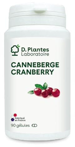 D.PLANTES - Canneberge Cranberry - Complément Alimentaire - Confort Urinaire - Fabriqué en France - 90 Gélules