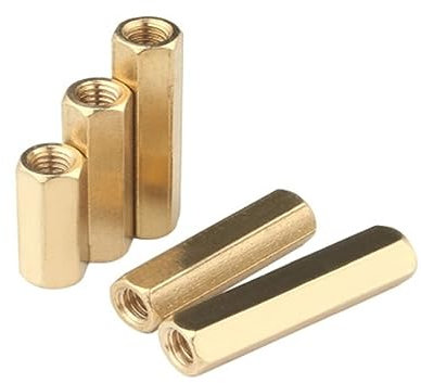 2-50 Stück M2 M2,5 M3 M4 M5 M6*L Hex Messing Abstandshalter Innengewinde Messing Abstandshalter Länge 3 mm bis 50 mm (Color : Length 40mm, Size : M6 2PCS)