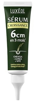Luxéol - Sérum Capillaire Croissance - Pousse de 6cm en 3 Mois* - Des Cheveux Plus Longs Plus Vite - Cliniquement Prouvé - Formule d'Origine Naturelle - Huile de Ricin, Amla & Ginseng(3) - 50 ml