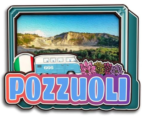Pozzuoli Kühlschrankmagnet aus Holz, Kampanien, Italien, lustig, 3D, handgefertigt, Stadt, Reise, Souvenirs, Basteln, Kühlschrankaufkleber, Heimbüro, Dekoration, Sammlung, Geschenk