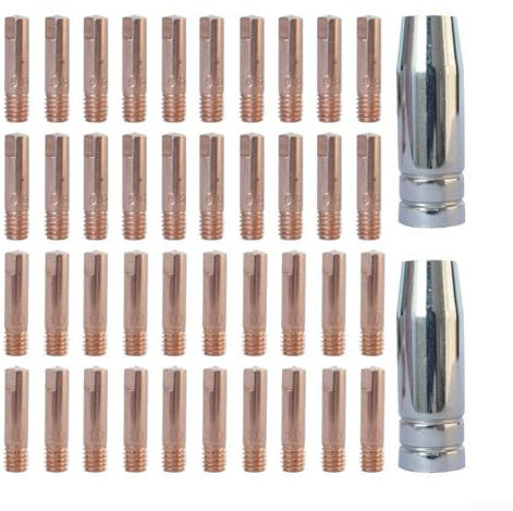 MIG Brennerspitzen, 42-teiliges MIG-Spitzen-Verbrauchsmaterial-Set für die Verwendung mit MIG MAG-Geräten, die mit AK15 MB-15 Schweißbrenner ausgestattet sind