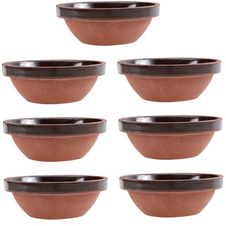 Garneck 7pièces Bol Terre Cuite Pour Œufs Vapeur Et Soupe De Vaisselle Céramique Pour Cuisine Et Réunions Familiales