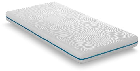 CB Mattress Matratze für Kinderbetten, 140 x 70 cm, HR-Schaumstoff, atmungsaktiv, bequem, antibakteriell, abnehmbar und waschbar, Höhe 12 cm