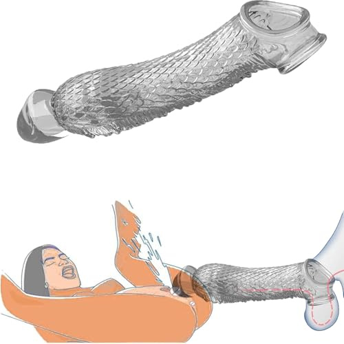 Manchette pénienne avec anneau testiculaire antidérapant – Manchon extensible pour hommes, sleeve de pénis souple pour stimulation, entraînement intime et plaisir prolongé
