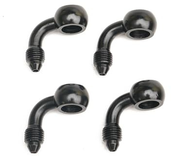4 x Raccords Banjo pour tuyaux de frein 0°/28°/45°/90°/Side 90 M10 Aluminium Raccord Banjo de remplacement pour tuyau de frein de moto Convient pour les ATV dirt bike pit bike (90°)