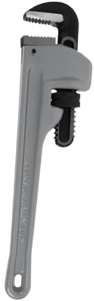 Ciieeo Llave de Plomería de 10 Pulgadas, Llave Recta de Alta Resistencia Tamaño Ajustable y Gran Agarre para Fontanería y Baño